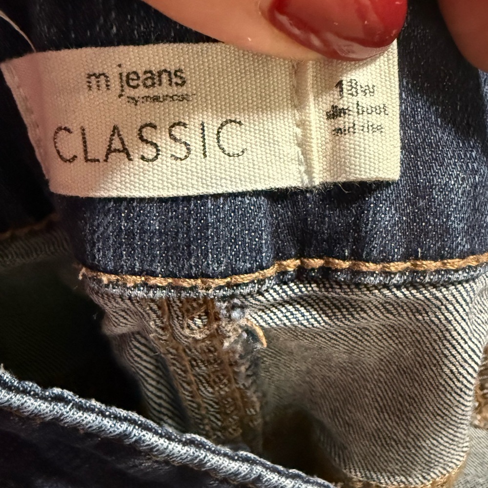 Maurices mjeans Mid Rise Slim Boot Classic Blue Women's Jeans Size 18W - Picture 11 of 11